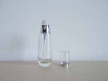 25ml Botol Kaca Kosong Penyemprotan untuk Kosmetik Foundation dengan WT Pump & Cap