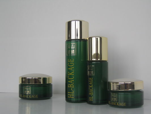 Botol dan Toples Kaca Kosmetik Frosted Flint Cream yang Disesuaikan 100ML 40ML